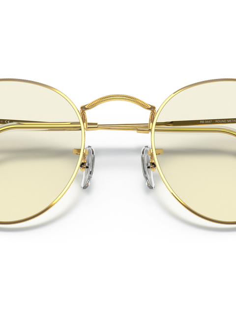 Ray-Ban Sunglasses Man Round Blue-light Clear Evolve - Gold Frame Clear Lenses 50-21