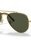 Ray-Ban Sunglasses Unisex New Aviator - Gold Frame Green Lenses 58-14