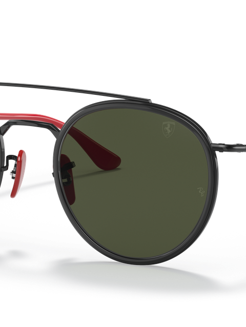 Ray-Ban Sunglasses Man Rb3647m Scuderia Ferrari Collection - Black Frame Green Lenses 51-22