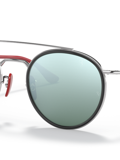 Ray-Ban Sunglasses Man Rb3647m Scuderia Ferrari Collection - Silver Frame Silver Lenses 51-22