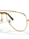 Ray-Ban Eyeglasses Unisex New Aviator Optics Prescription - Gold Frame Clear Lenses 58-14 Polarized