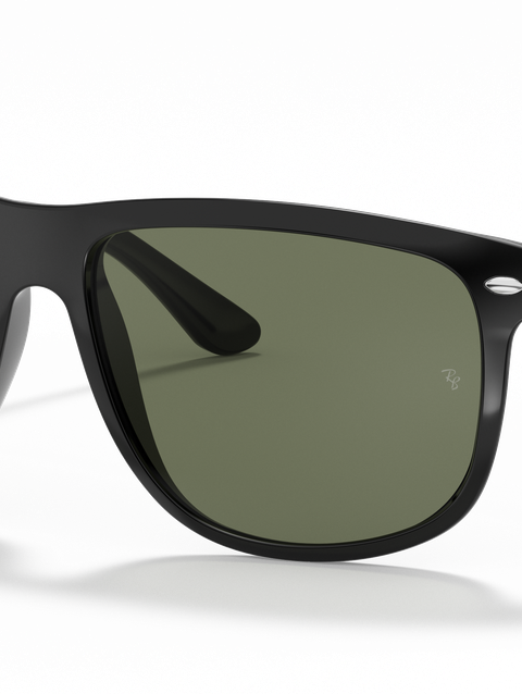 Ray-Ban Sunglasses Man Boyfriend - Black Frame Green Lenses 60-15 Polarized