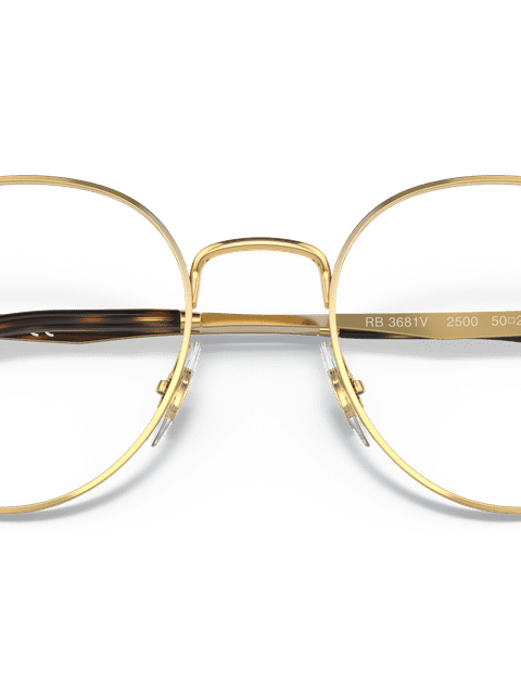 Ray-Ban Eyeglasses Unisex Rb3681 Optics Prescription - Arista Gold Frame Clear Lenses 50-20