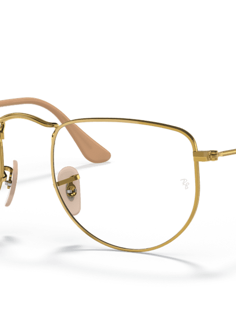 Ray-Ban Eyeglasses Unisex Elon Optics Prescription - Gold Frame Clear Lenses 50-20