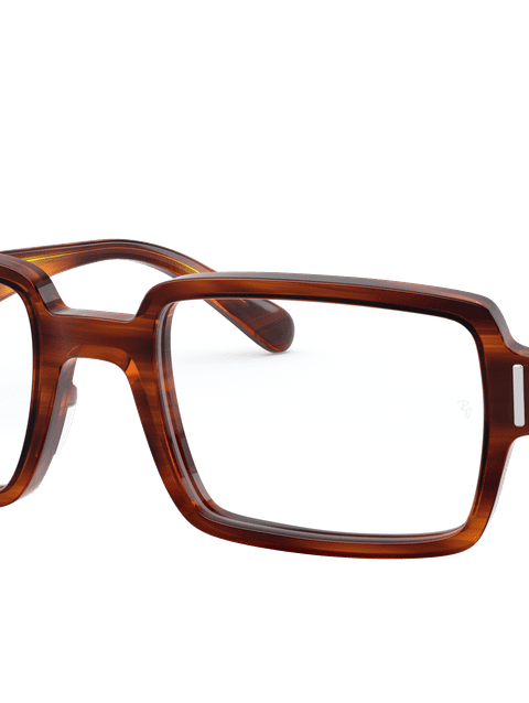 Ray-Ban Eyeglasses Woman Benji Optics Prescription - Striped Havana Frame Clear Lenses 52-20