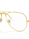 Ray-Ban Eyeglasses Unisex Aviator Optics Prescription - Gold Frame Clear Lenses 58-14