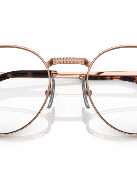 Ray-Ban Eyeglasses Unisex Round II Titanium Optics Prescription - Gold Frame Clear Lenses 47-20 Polarized