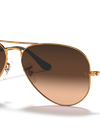 Ray-Ban Sunglasses Unisex Aviator Gradient - Light Brown Frame Pink Lenses 55-14