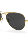 Ray-Ban Sunglasses Unisex Aviator Classic - Gold Frame Black Lenses 58-14 Polarized