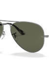 Ray-Ban Sunglasses Unisex Aviator Classic - Grey Frame Green Lenses 55-14