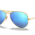 Ray-Ban Sunglasses Unisex Aviator Flash Lenses - Gold Frame Blue Lenses 58-14