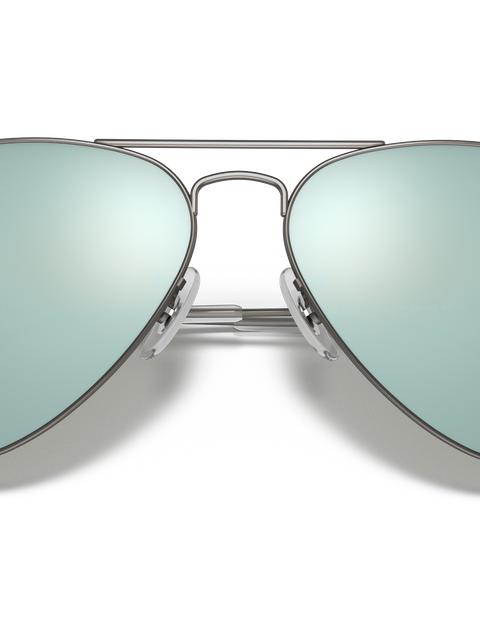 Ray-Ban Sunglasses Unisex Aviator Flash Lenses - Gunmetal Frame Silver Lenses 58-14